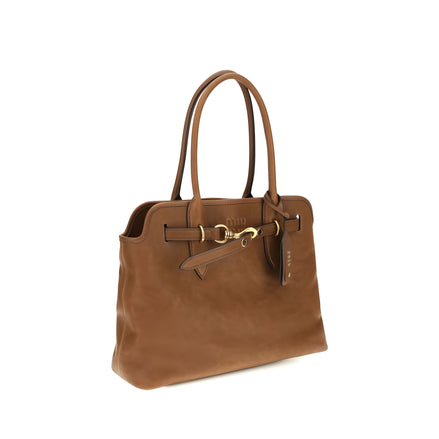 Miu Miu Brown Leather Shoulder Bag