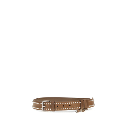 Miu Miu Brown Suede Leather Regular Belt