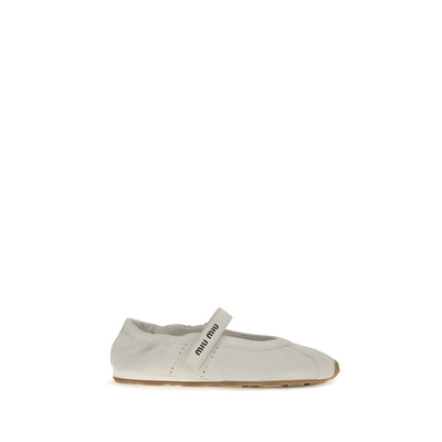 Miu Miu White Ballet Flats