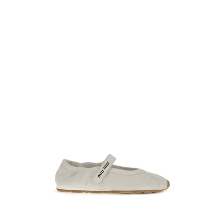 Miu Miu White Ballet Flats