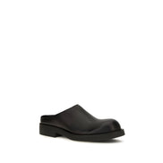 MM6 Black Calf Leather Mules