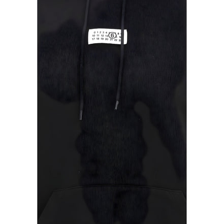 MM6 Black Cotton Sweatshirt