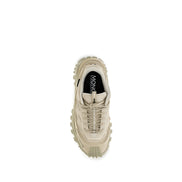 Moncler Beige Leather Athletic Sneakers