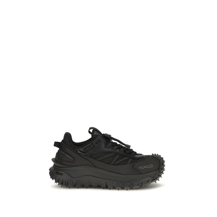 Moncler Black Leather Athletic Sneakers