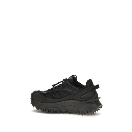Moncler Black Leather Athletic Sneakers