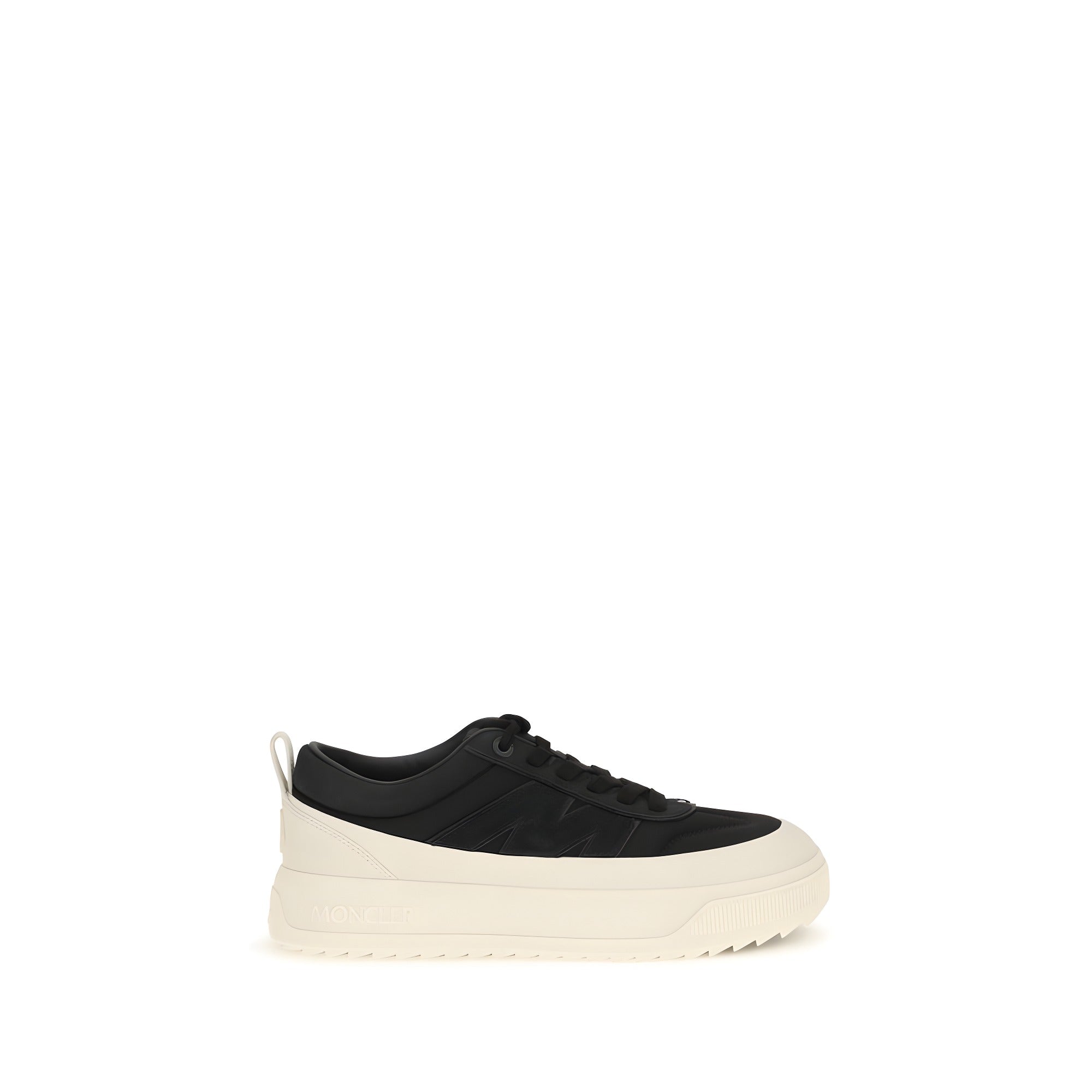 Moncler Black Leather Athletic Sneakers
