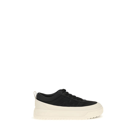 Moncler Black Leather Athletic Sneakers