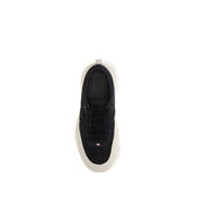 Moncler Black Leather Athletic Sneakers
