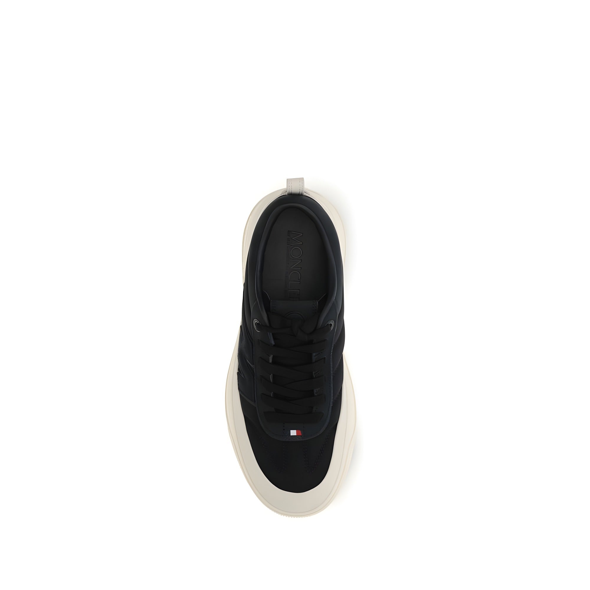 Moncler Black Leather Athletic Sneakers