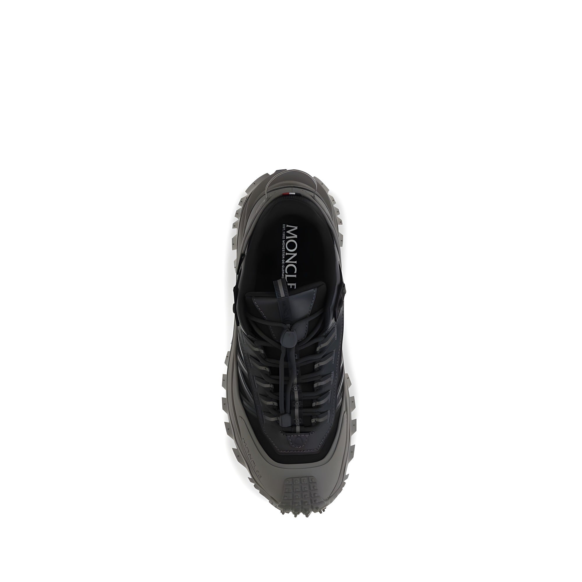 Moncler Gray Leather Athletic Sneakers