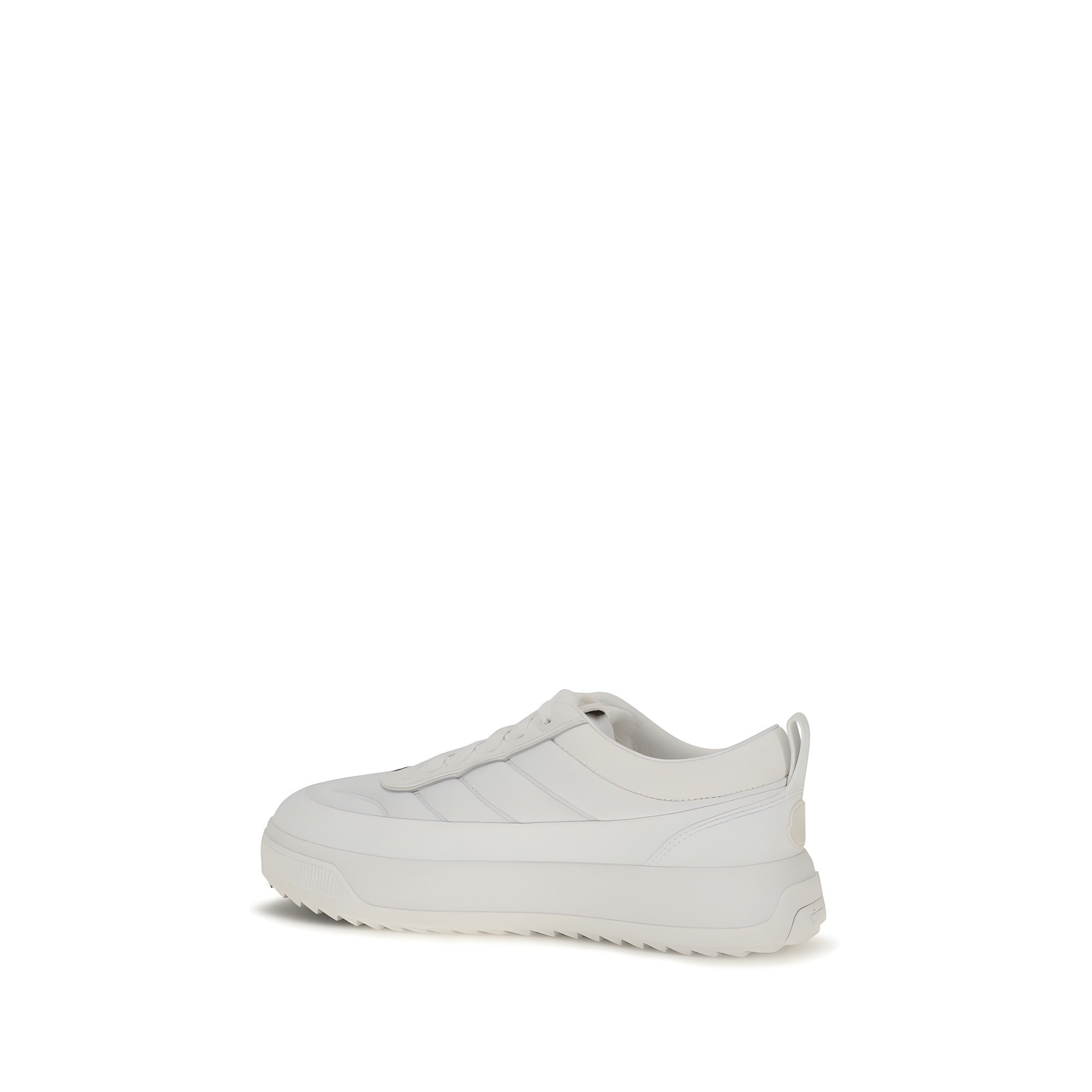 Moncler White Leather Athletic Sneakers