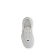 Moncler White Leather Athletic Sneakers