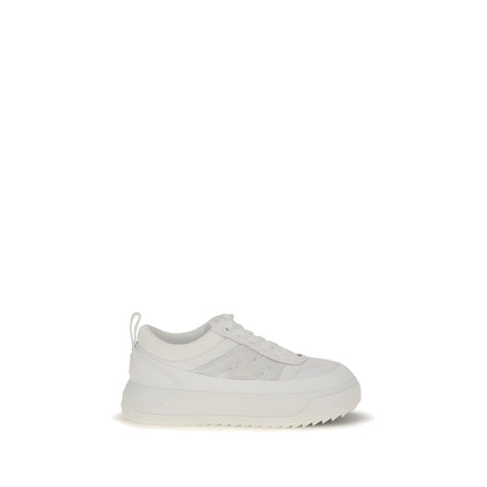 Moncler White Polyamide Athletic Sneakers