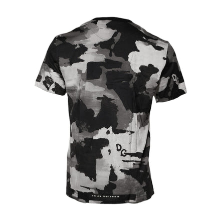 T-shirt Dolce & Gabbana col rond camouflage multicolore