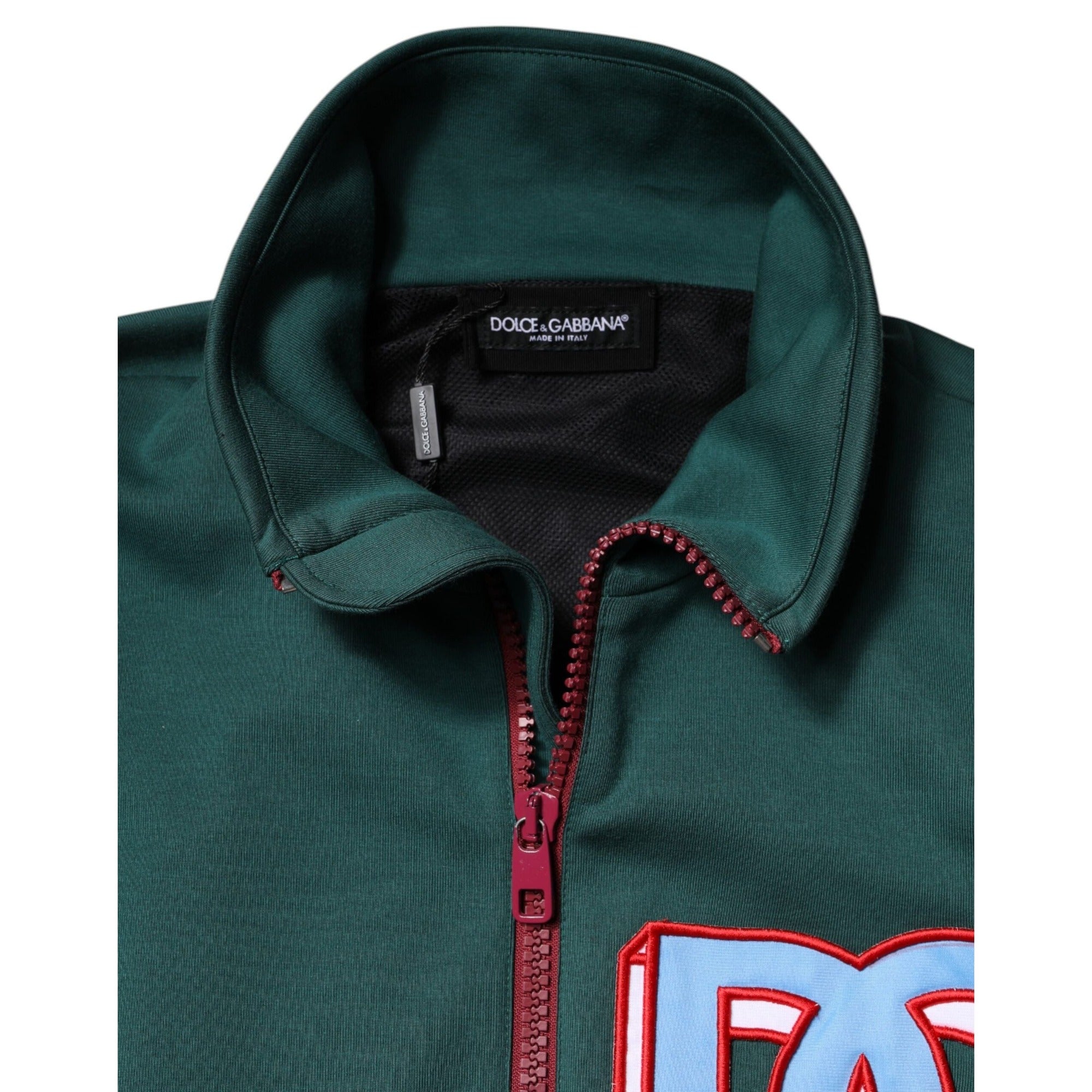 Veste Dolce & Gabbana en coton multicolore avec logo et fermeture éclair intégrale