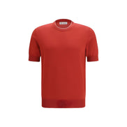 T-shirt multicolore en coton Brunello Cucinelli