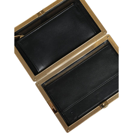 Dolce & Gabbana Multicolor Floral Gold Frame Evening Clutch
