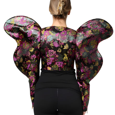 Veste courte Dolce & Gabbana en jacquard fleuri multicolore