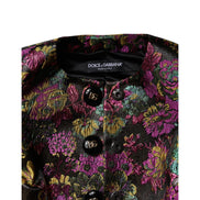 Veste courte Dolce & Gabbana en jacquard fleuri multicolore