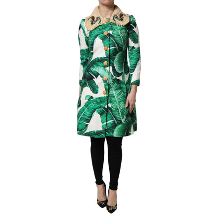 Veste Trench Dolce & Gabbana multicolore à imprimé feuilles et ornements