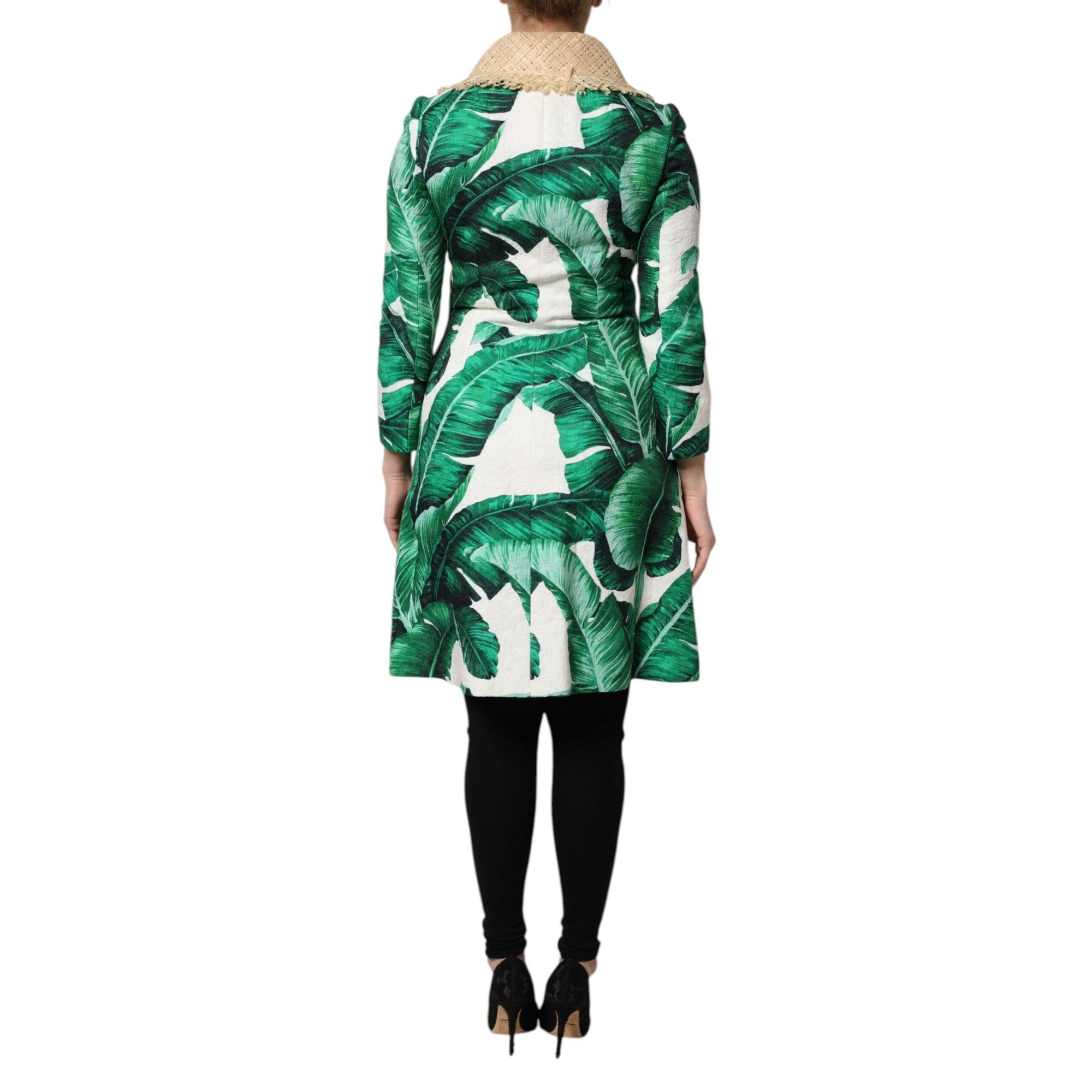 Veste Trench Dolce & Gabbana multicolore à imprimé feuilles et ornements