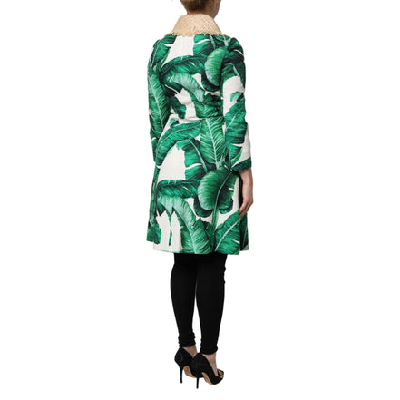 Veste Trench Dolce & Gabbana multicolore à imprimé feuilles et ornements