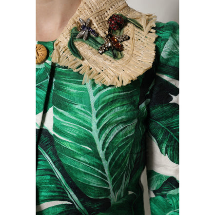 Veste Trench Dolce & Gabbana multicolore à imprimé feuilles et ornements