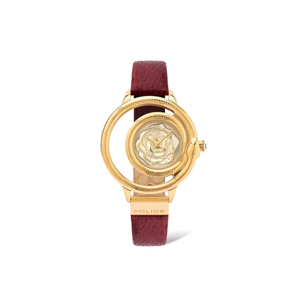 Montre Habillée Police en Cuir Multicolore