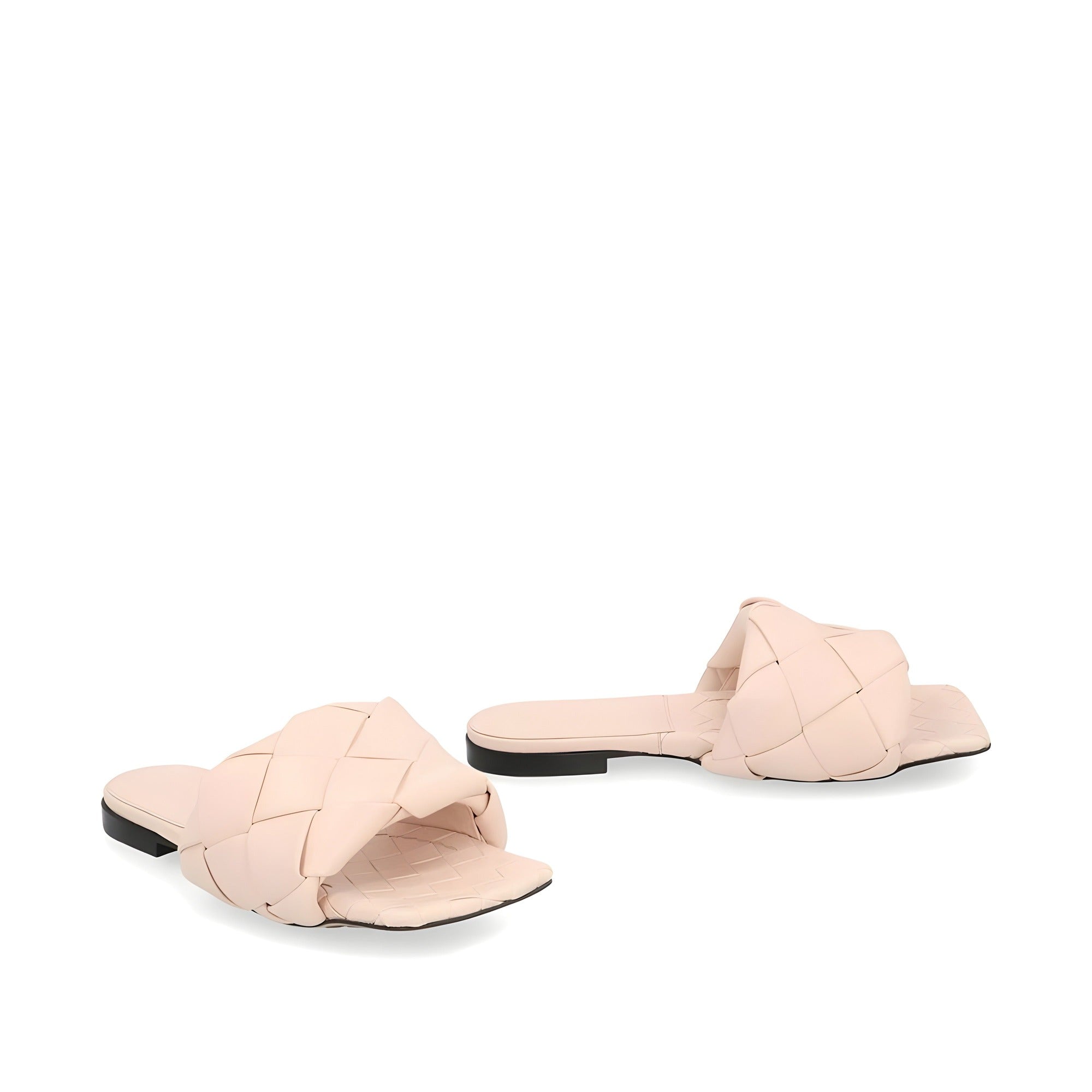 Sandales plates en cuir multicolore Bottega Veneta