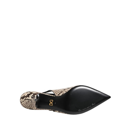 Escarpins à bride arrière en cuir multicolore Dolce & Gabbana