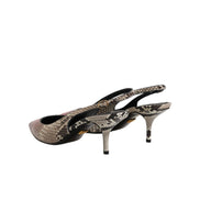 Escarpins à bride arrière en cuir multicolore Dolce & Gabbana