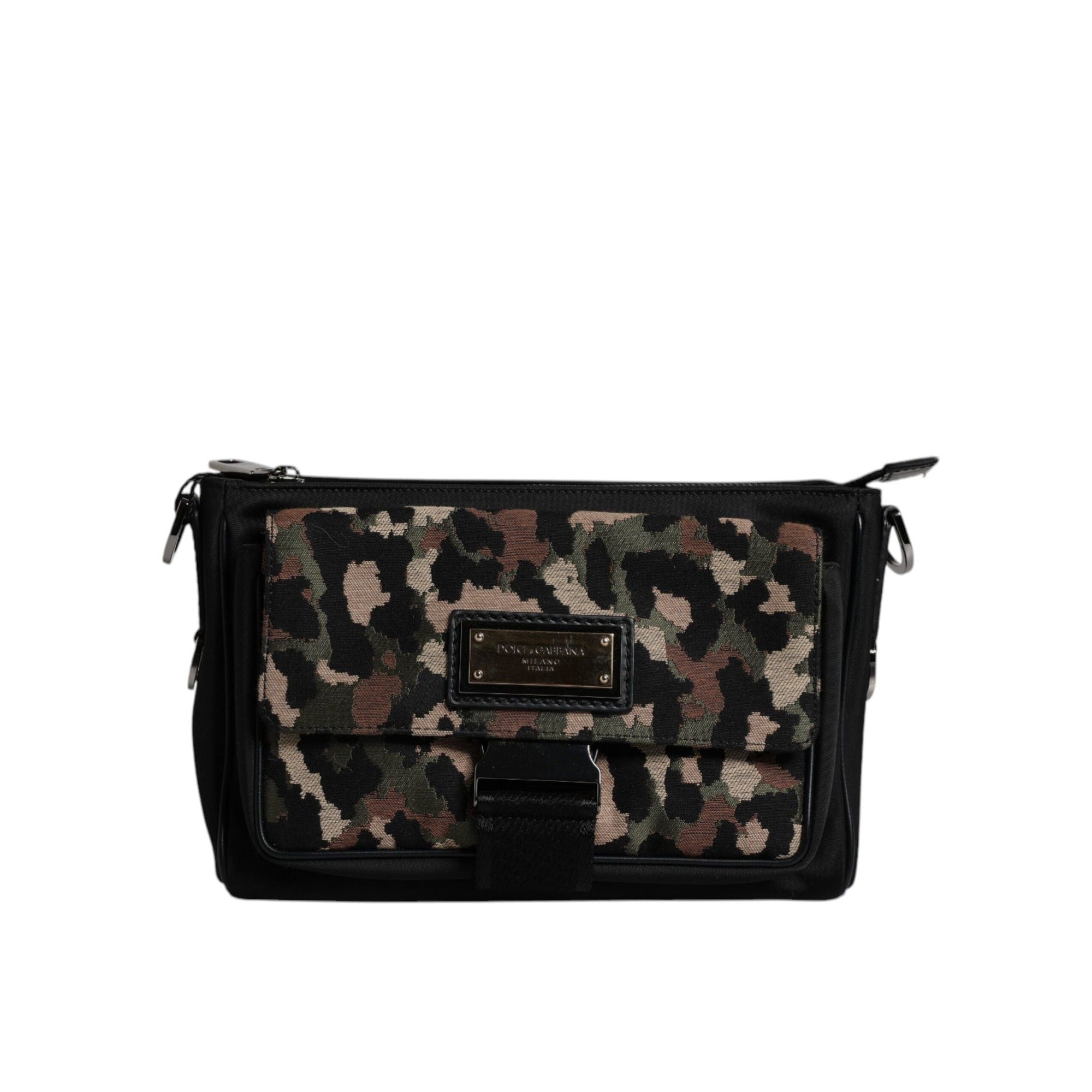 Sac bandoulière Dolce & Gabbana léopard jacquard multicolore