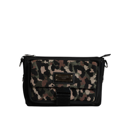Sac bandoulière Dolce & Gabbana léopard jacquard multicolore
