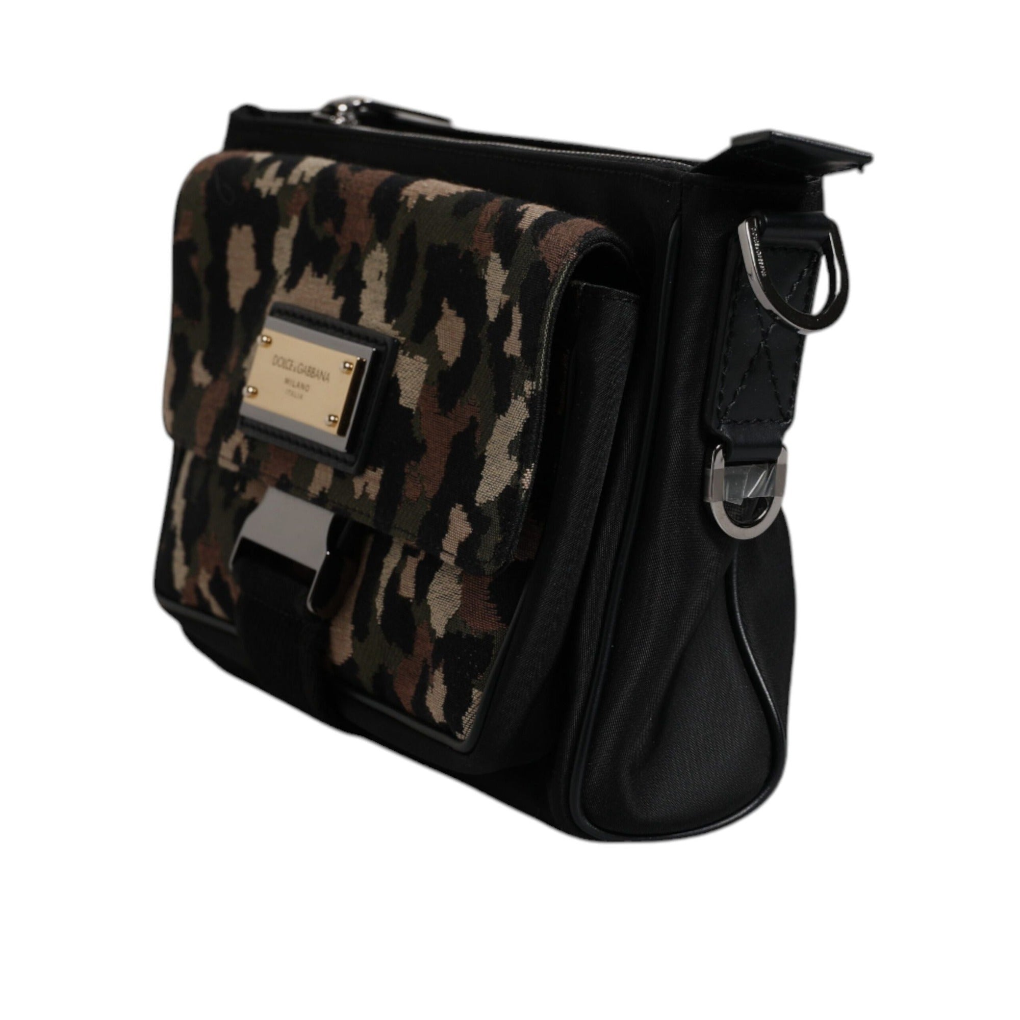 Sac bandoulière Dolce & Gabbana léopard jacquard multicolore