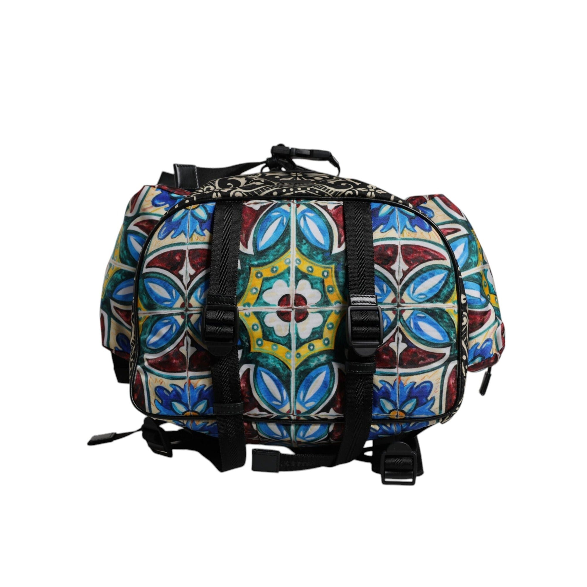 Dolce & Gabbana Multicolor Maiolica Print Backpack Bag