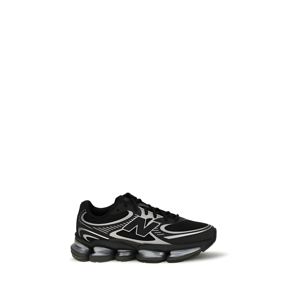 New Balance Black Fabric Athletic Sneakers