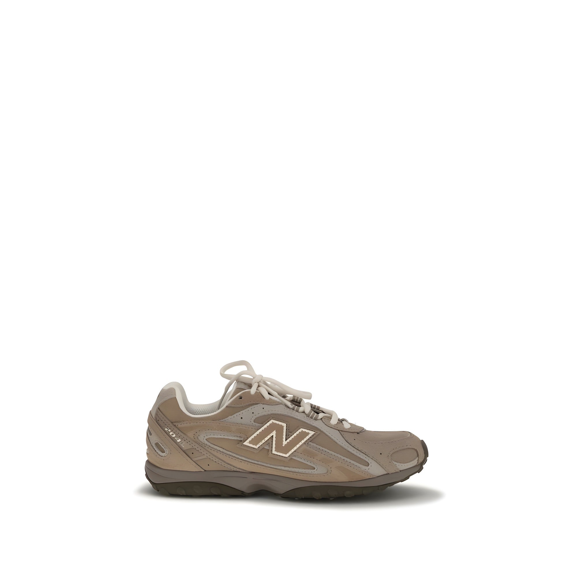 New Balance Brown Calf Leather Athletic Sneakers
