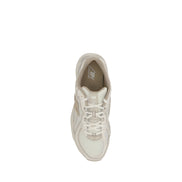 New Balance White Fabric Athletic Sneakers