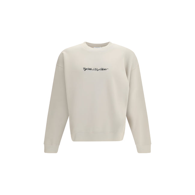 Off-White Beige Cotton Sweatshirt