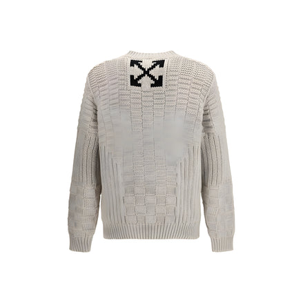 Off-White Beige Cotton Sweatshirt
