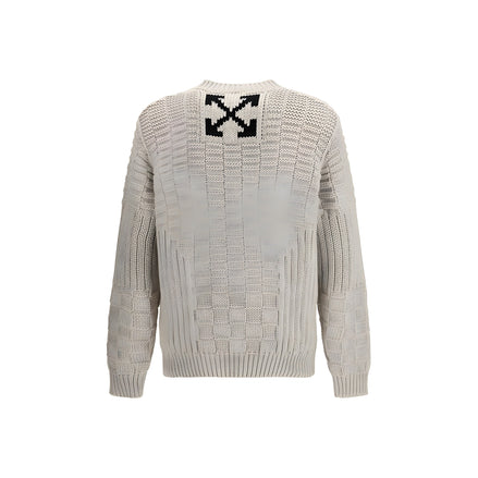 Off-White Beige Cotton Sweatshirt