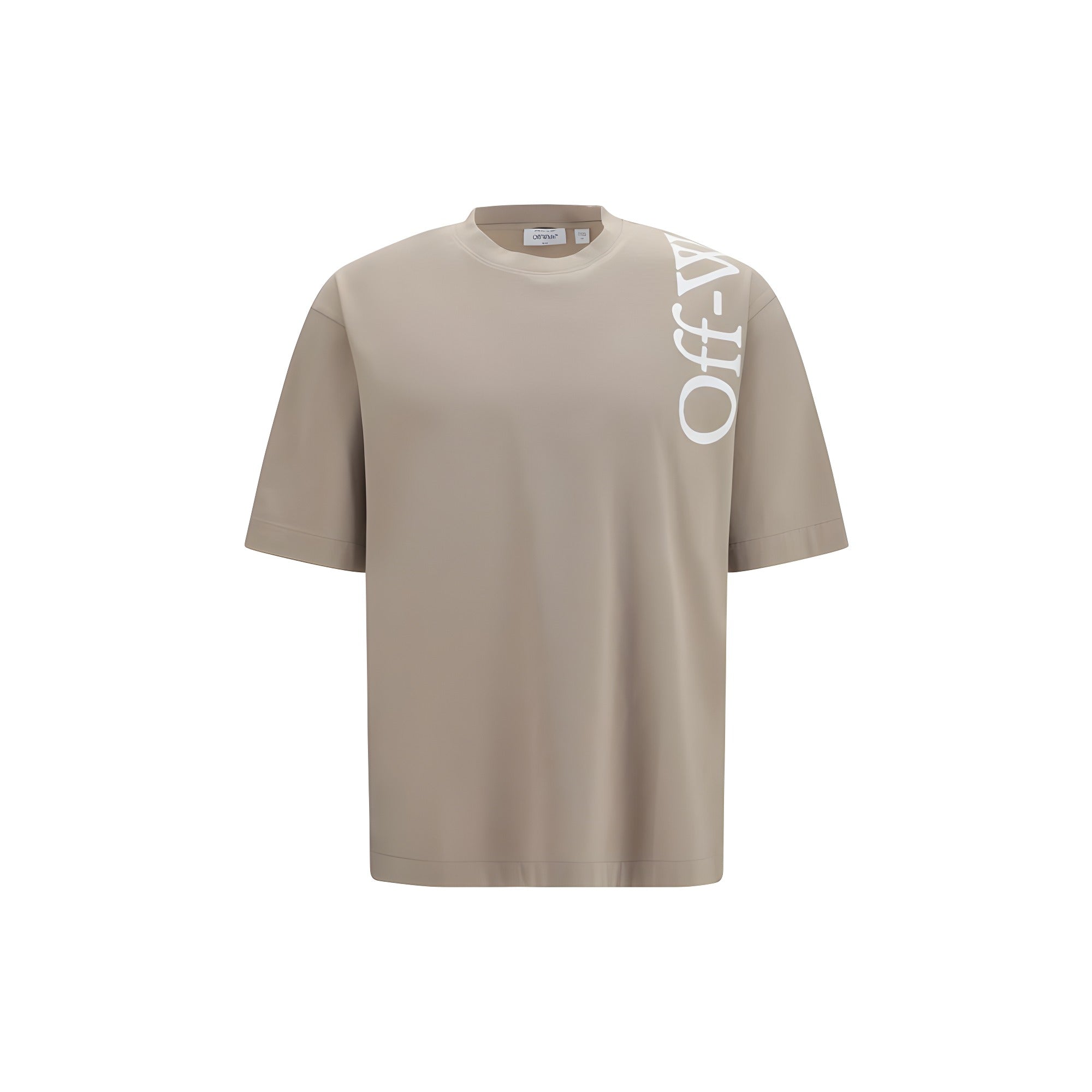Off-White Beige Cotton T-Shirt