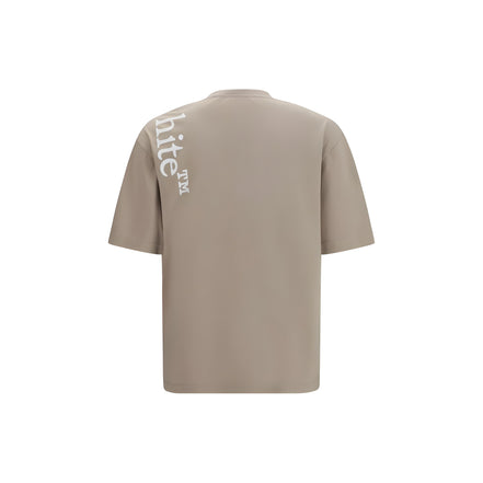 Off-White Beige Cotton T-Shirt