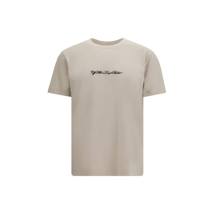 Off-White Beige Cotton T-Shirt