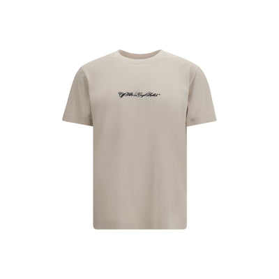 Off-White Beige Cotton T-Shirt
