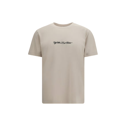Off-White Beige Cotton T-Shirt