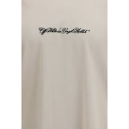 Off-White Beige Cotton T-Shirt