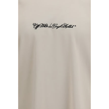 Off-White Beige Cotton T-Shirt
