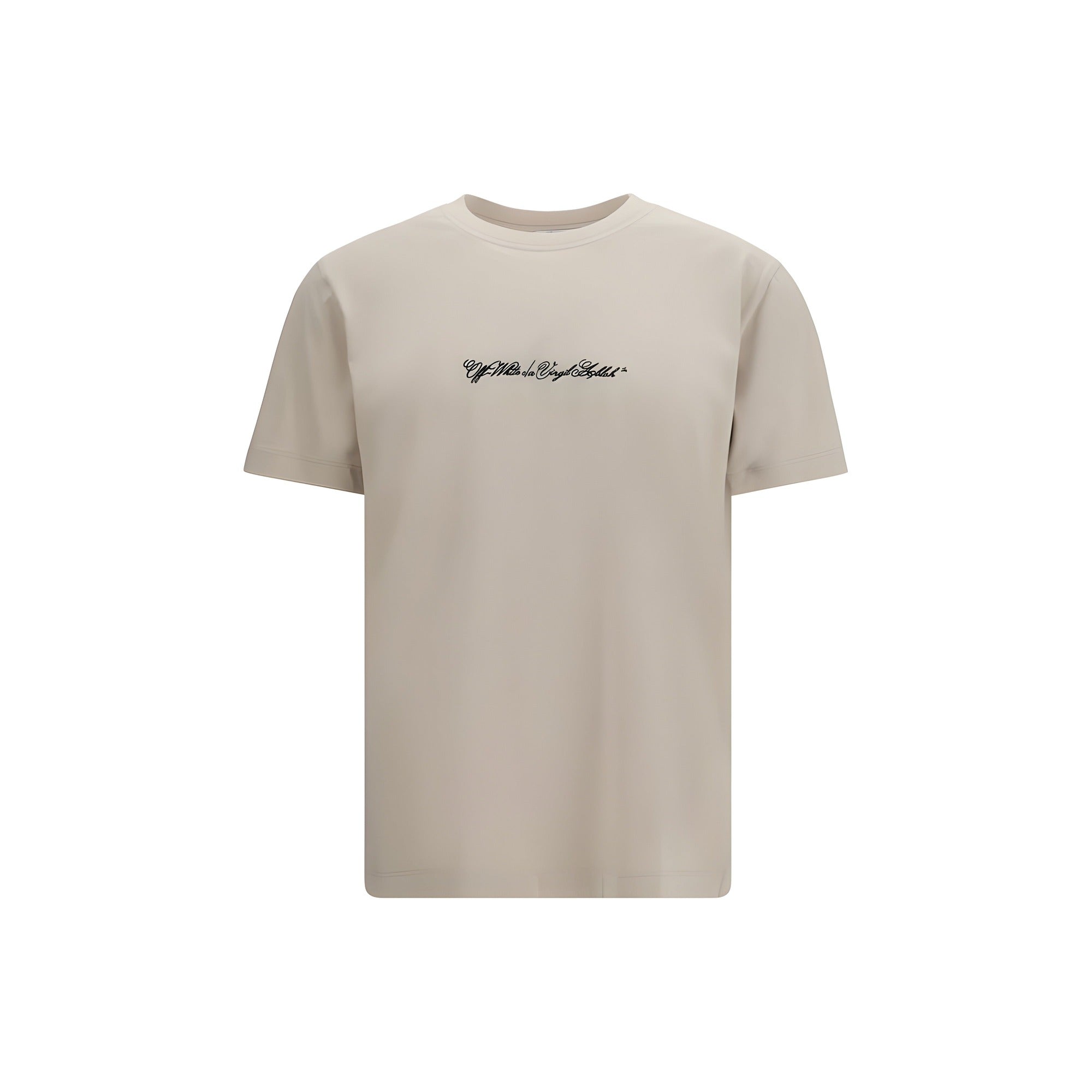 Off-White Beige Cotton T-Shirt