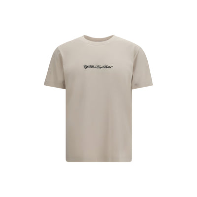 Off-White Beige Cotton T-Shirt